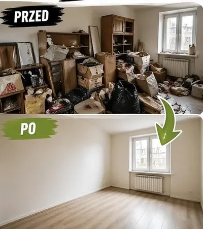 Opróżnianie mieszkania – przed i po