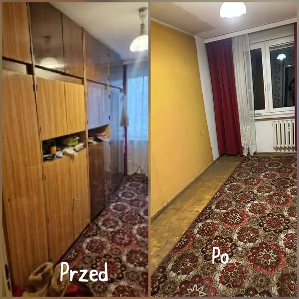 Opróżnianie przedpokoju – przed i po